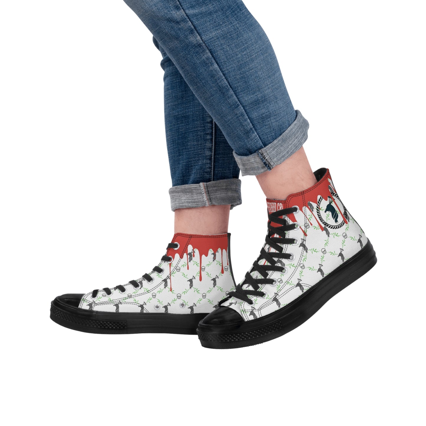 Mens Classic Black High Top Canvas Shoes