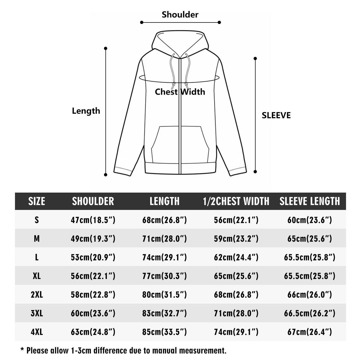 Men's Lightweight Zipper Jumper Sweatshirt Hoodie