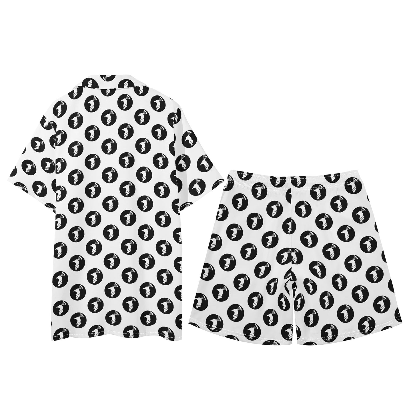 Mens Regular Fit Hawaiian Short Sleeve Shirt and Shorts Set