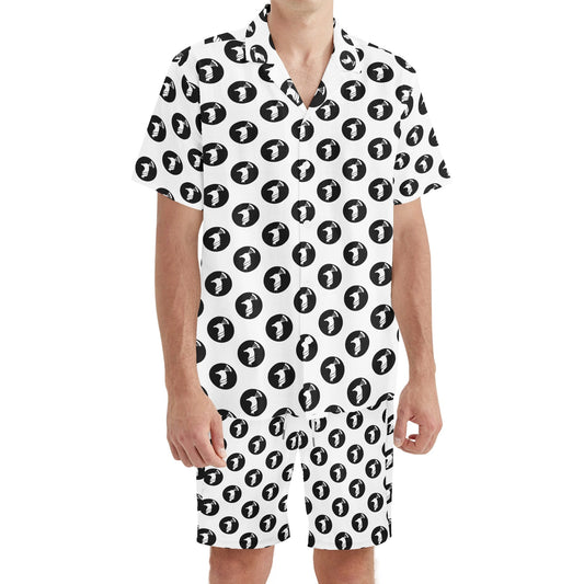 Mens Regular Fit Hawaiian Short Sleeve Shirt and Shorts Set