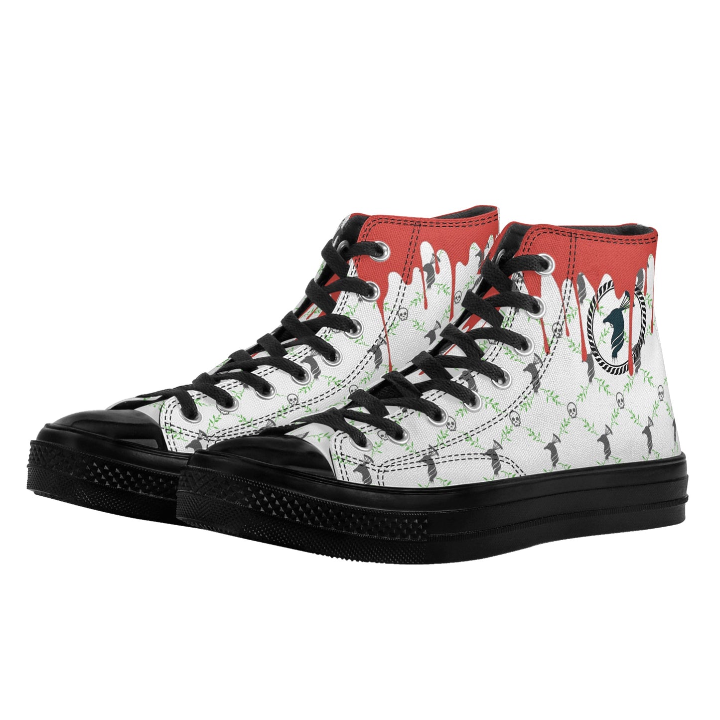 Mens Classic Black High Top Canvas Shoes