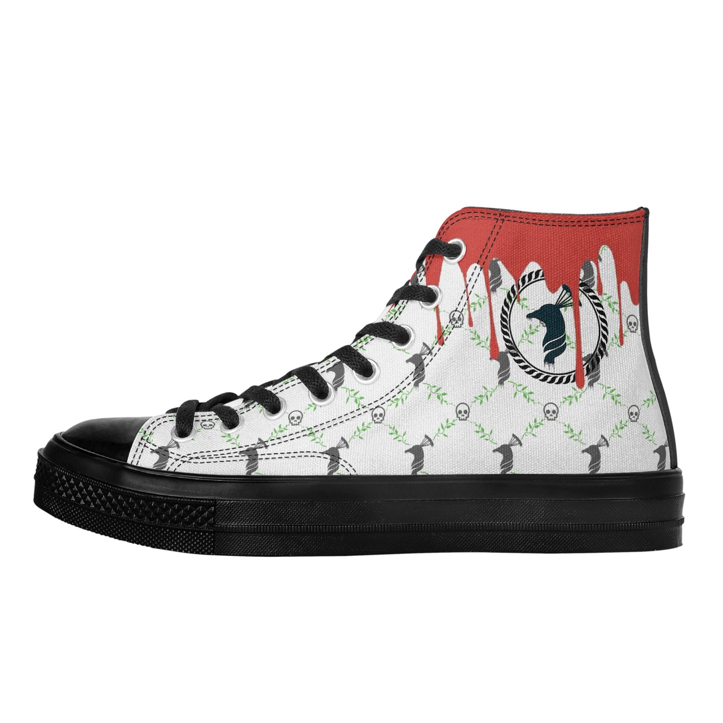 Mens Classic Black High Top Canvas Shoes