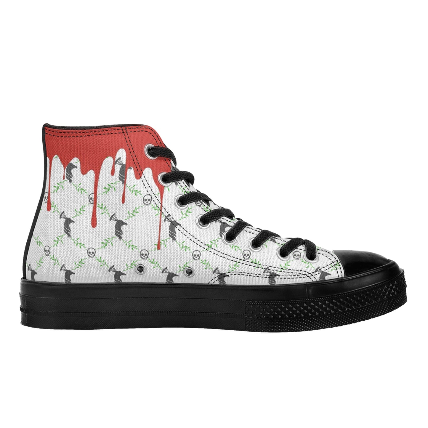 Mens Classic Black High Top Canvas Shoes