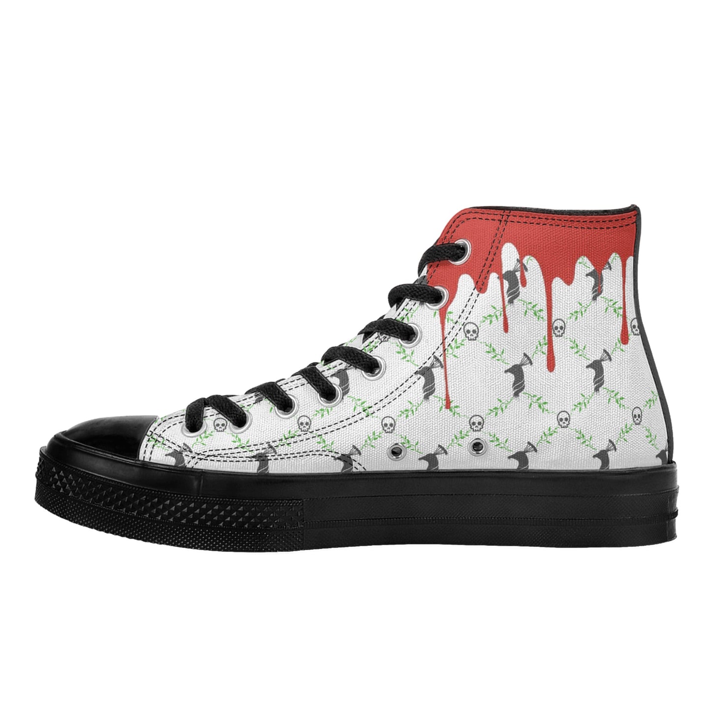 Mens Classic Black High Top Canvas Shoes