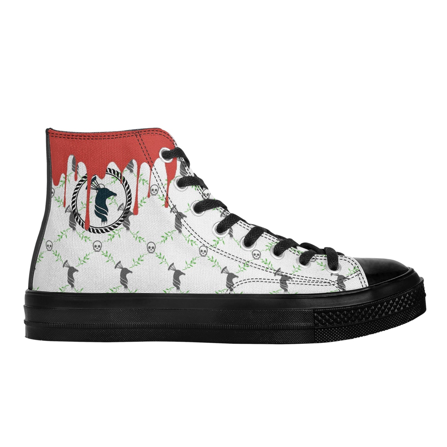 Mens Classic Black High Top Canvas Shoes