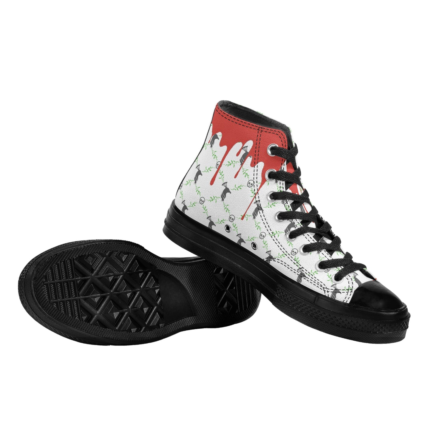 Mens Classic Black High Top Canvas Shoes