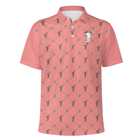 All Over Print Polo Shirt Cock & Skull