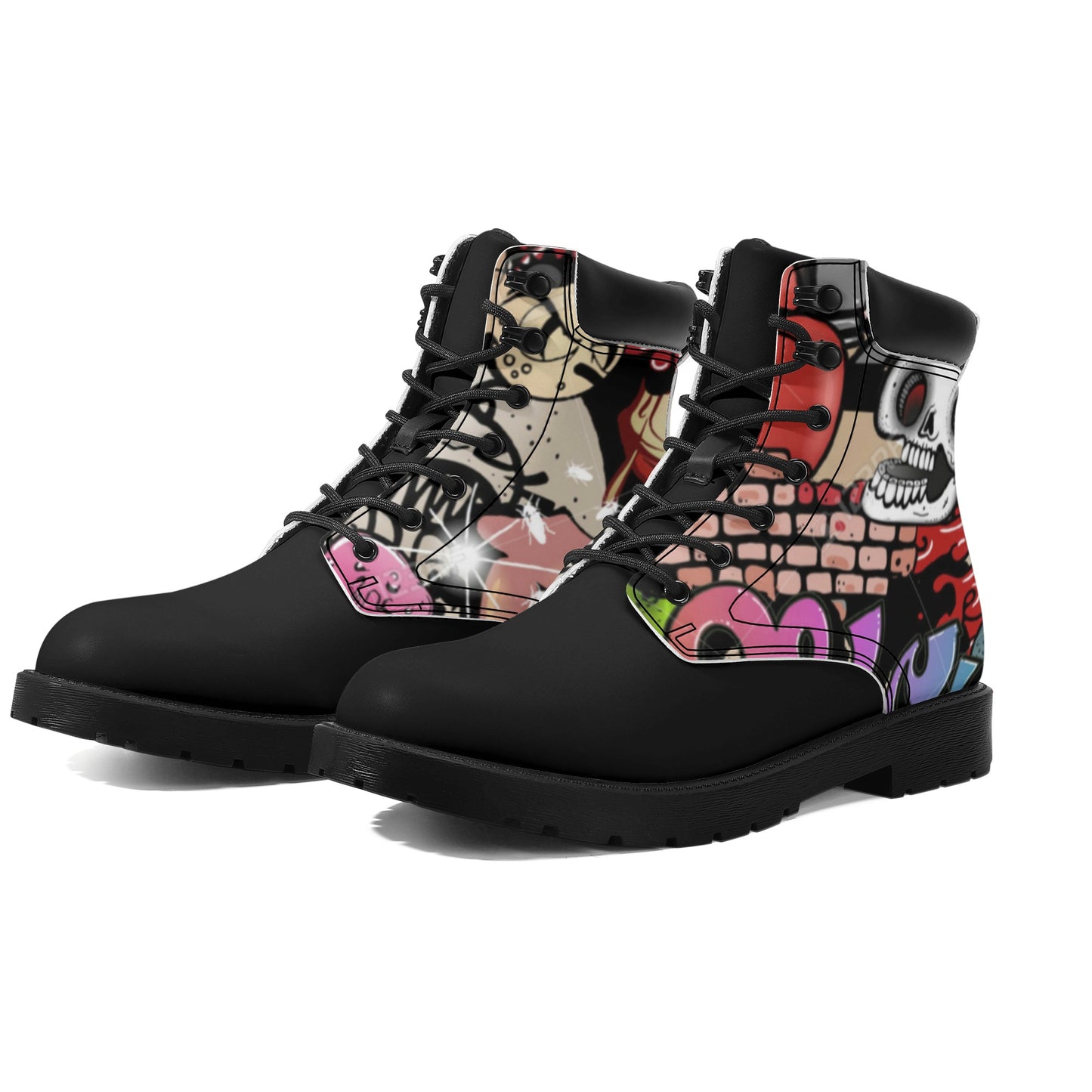 Mens All Season Leather Boots subway in Harlem