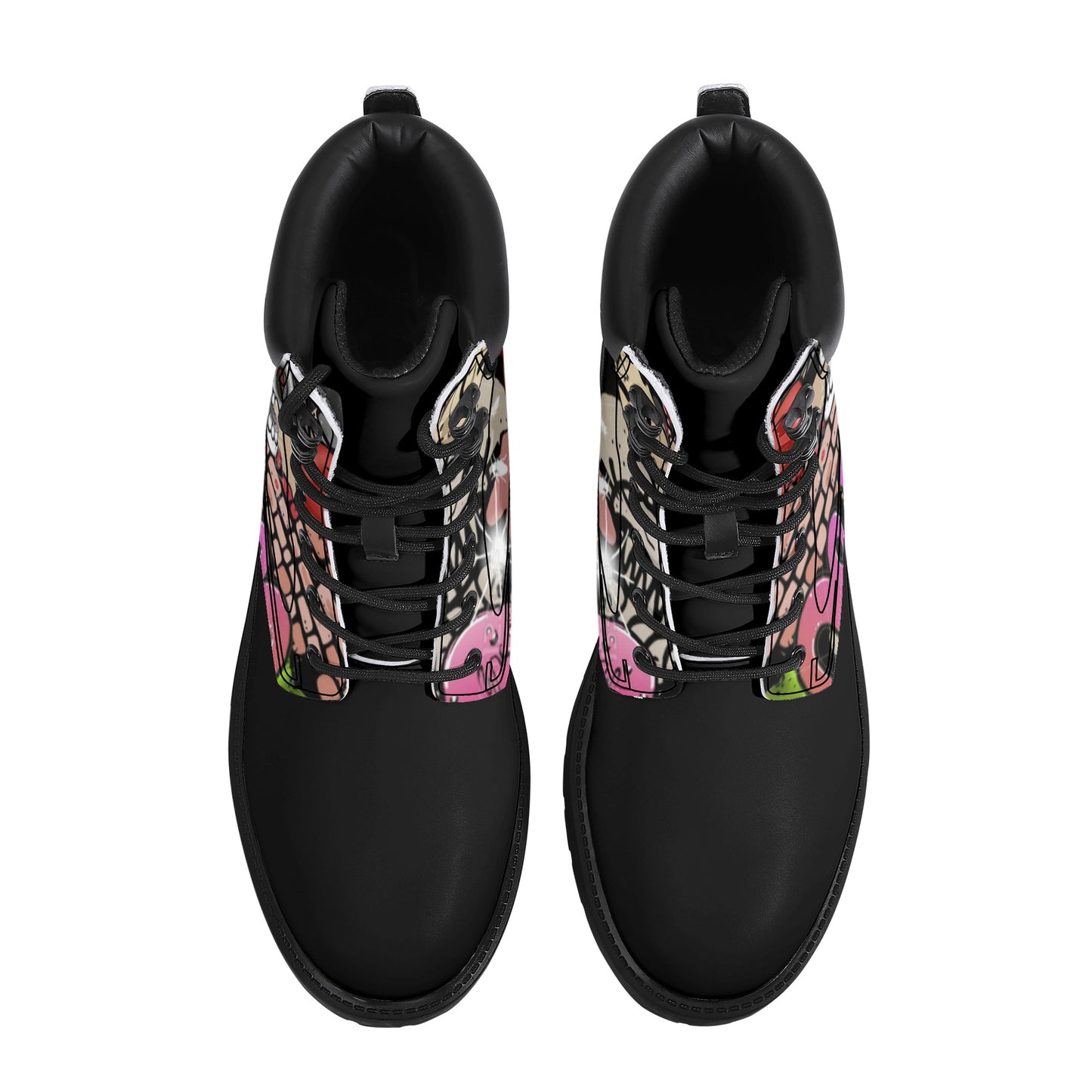 Mens All Season Leather Boots subway in Harlem