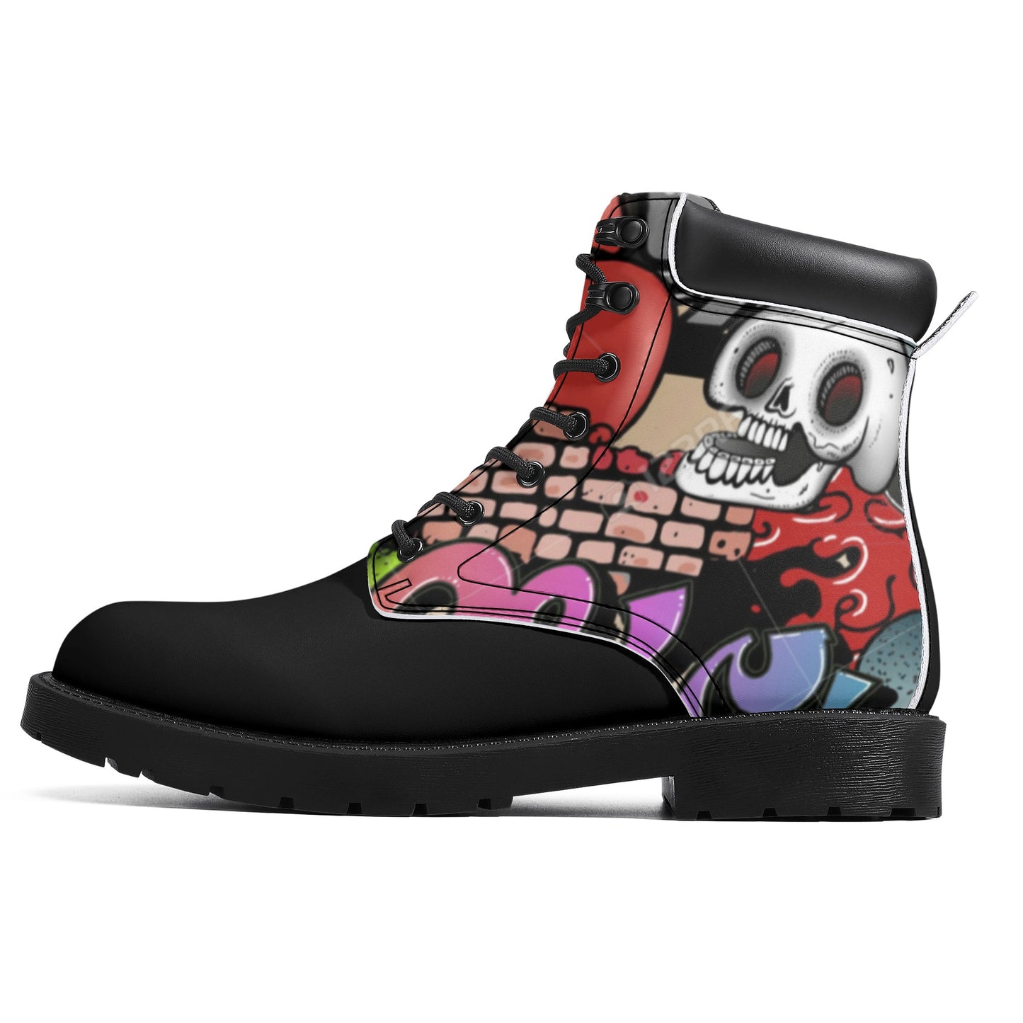 Mens All Season Leather Boots subway in Harlem