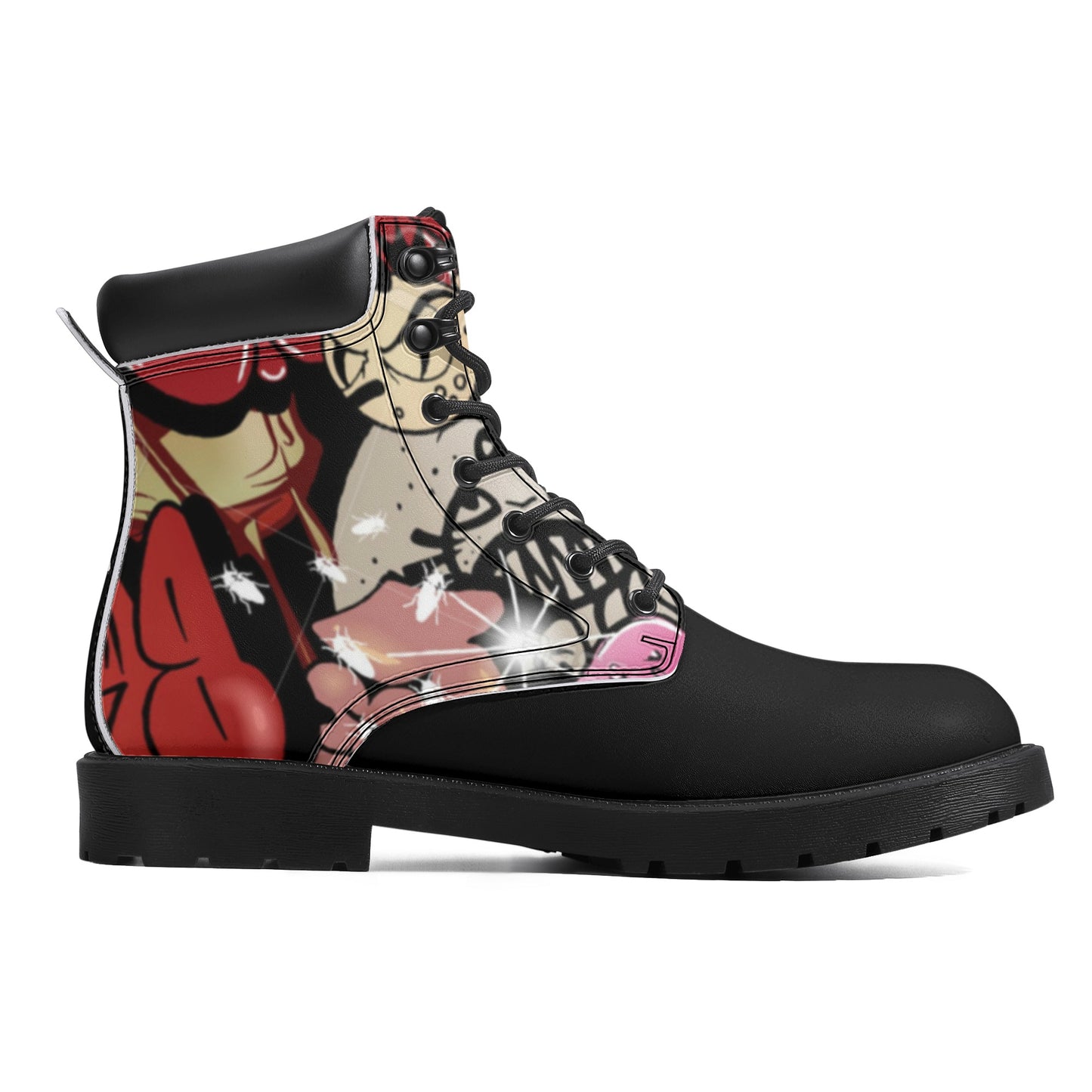Mens All Season Leather Boots subway in Harlem