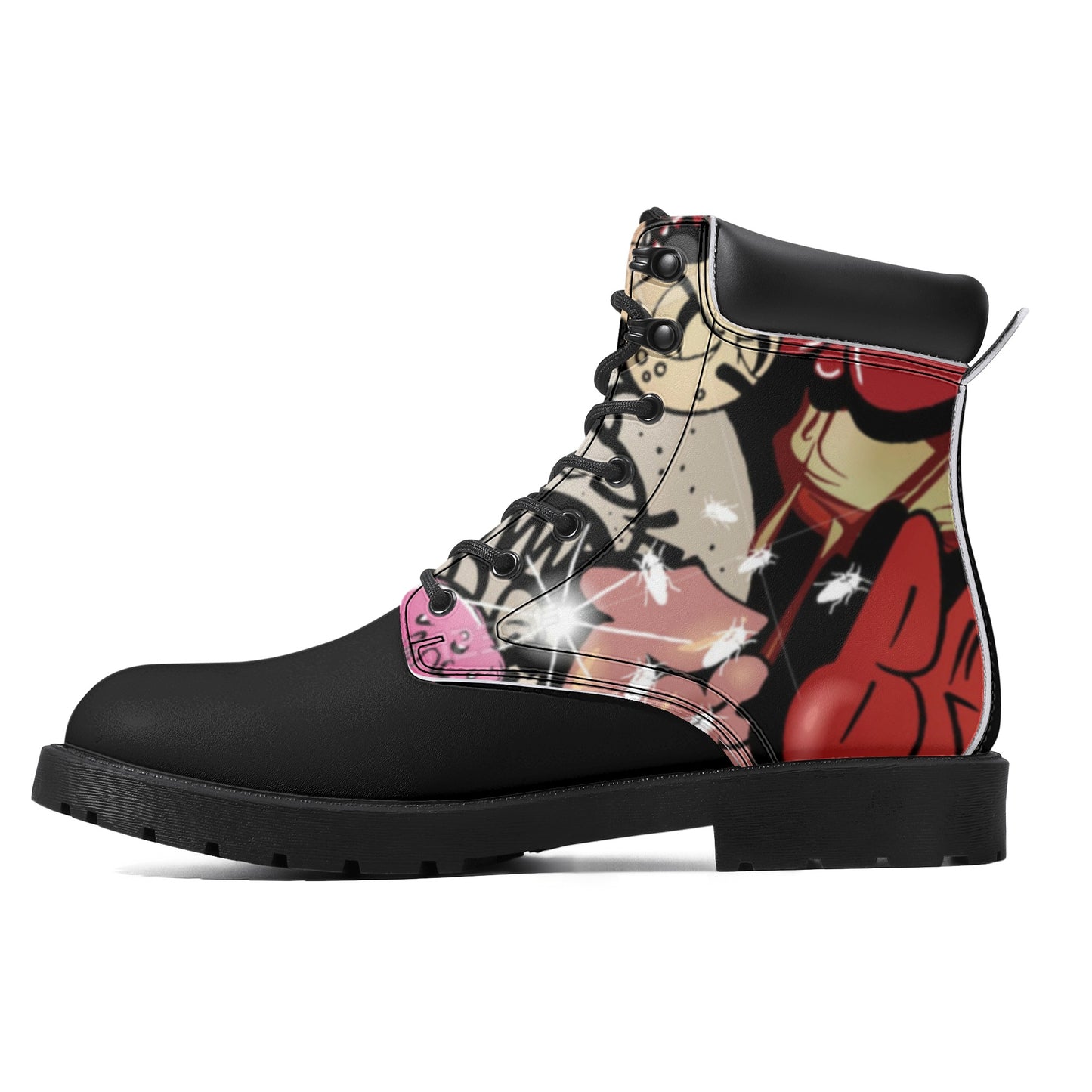 Mens All Season Leather Boots subway in Harlem