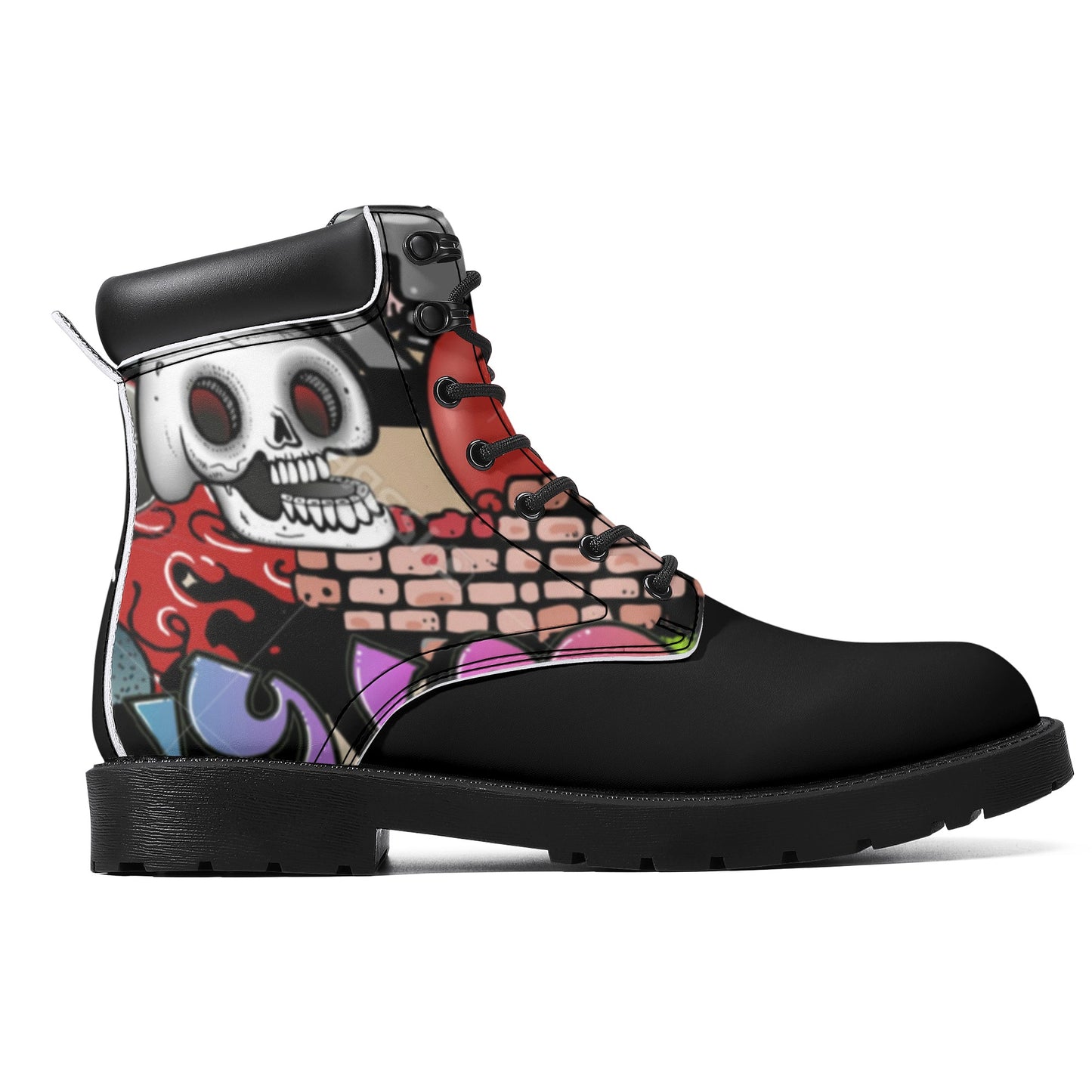 Mens All Season Leather Boots subway in Harlem