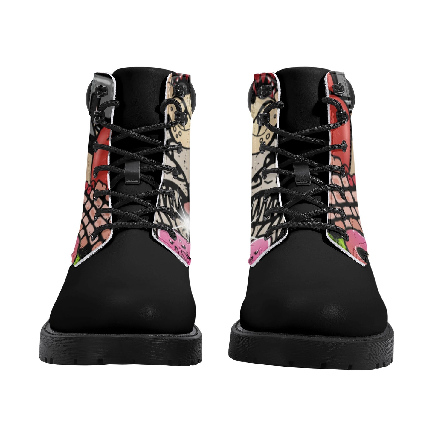 Mens All Season Leather Boots subway in Harlem