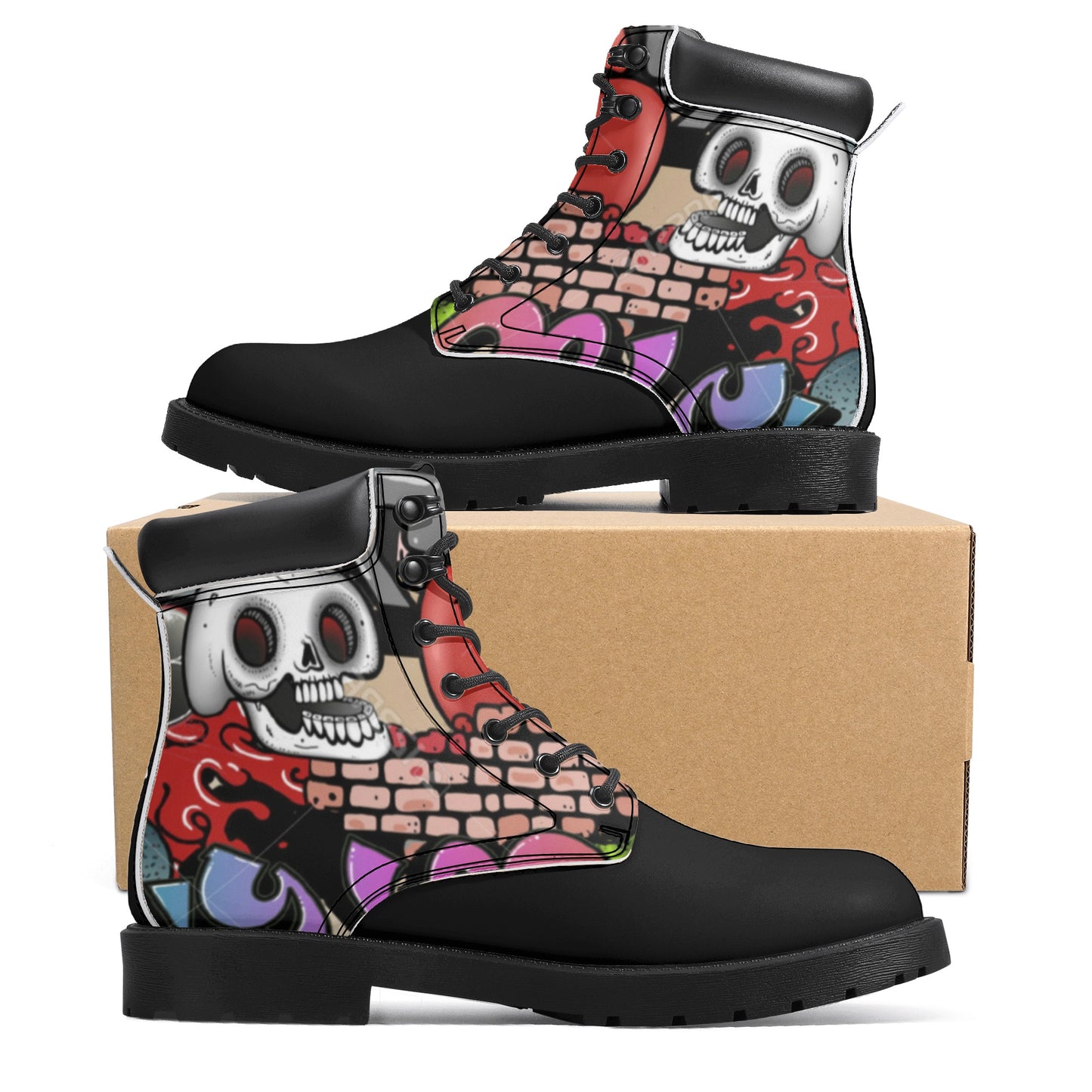 Mens All Season Leather Boots subway in Harlem