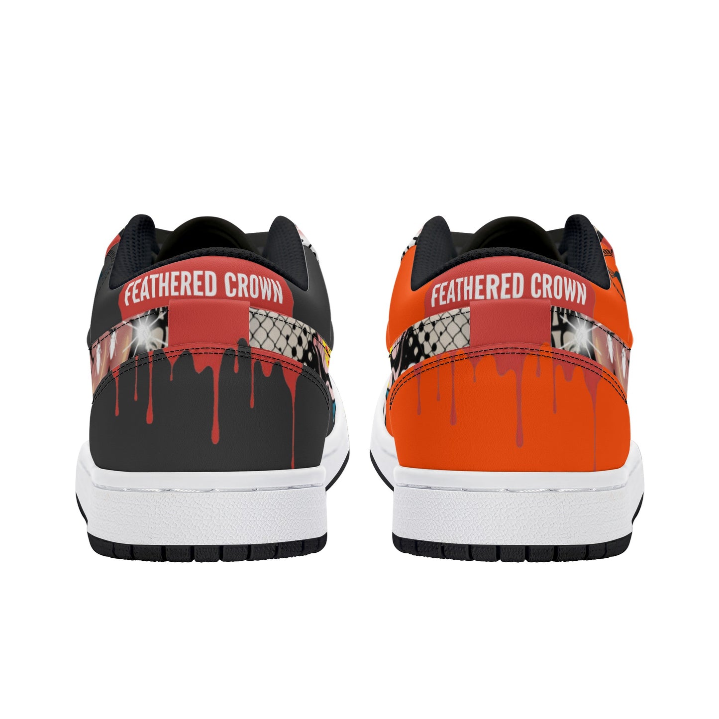 Mens Black Low Top Skateboard Sneakers