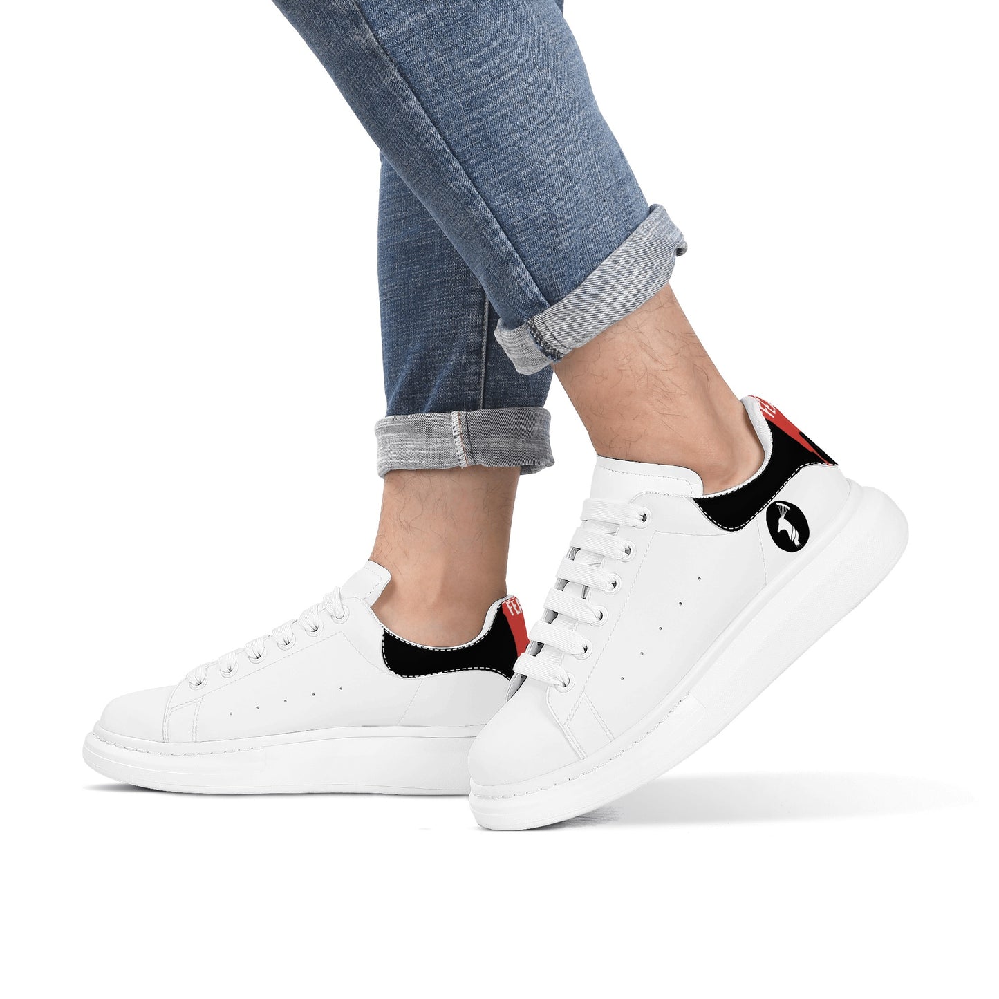 Mens White Low Top Chunky Shoes