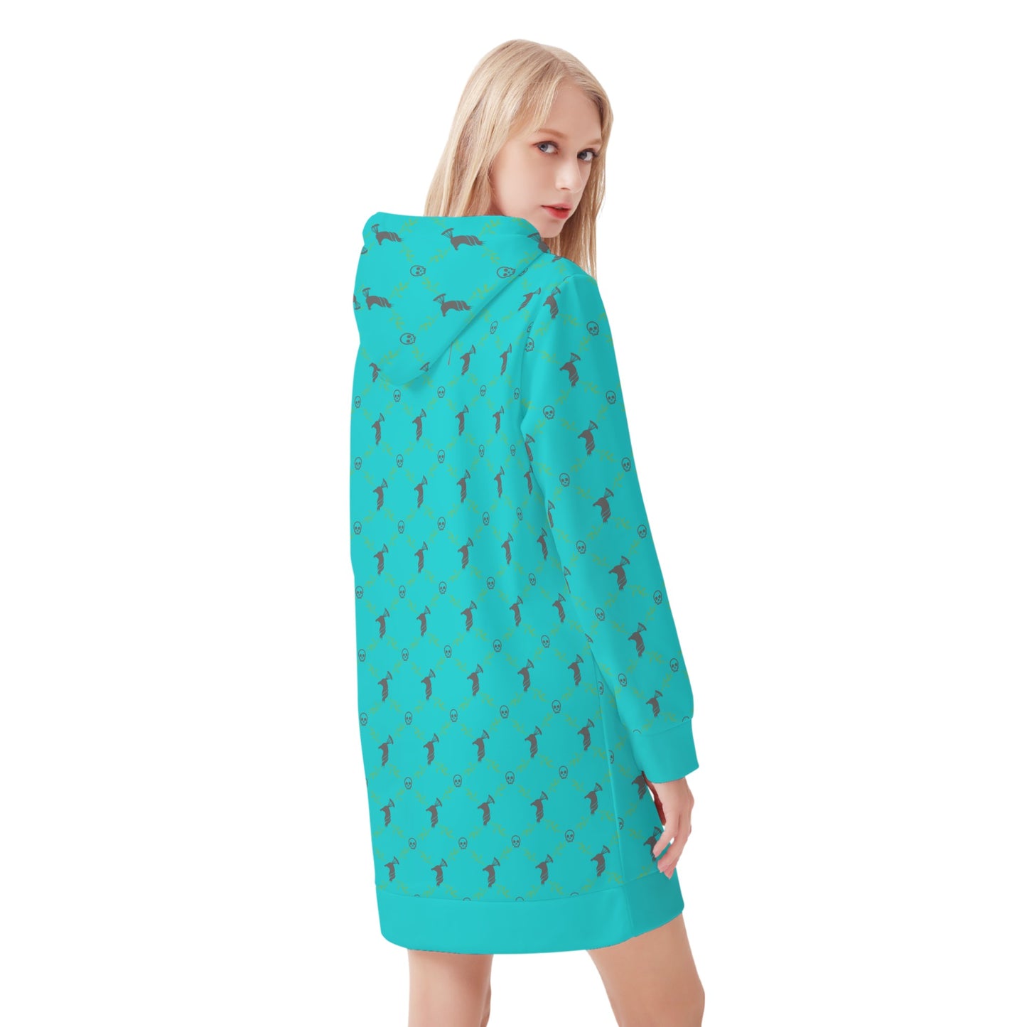Women's Cock & Skull Hoodie Dress