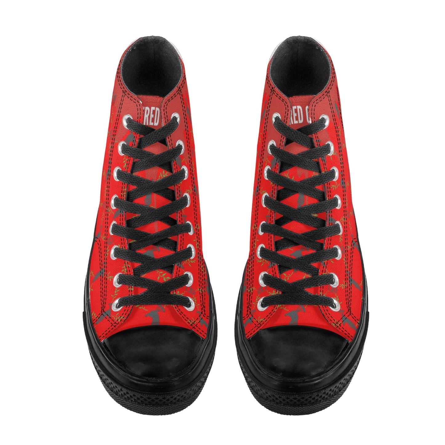 Mens Classic Red High Top Canvas Shoes