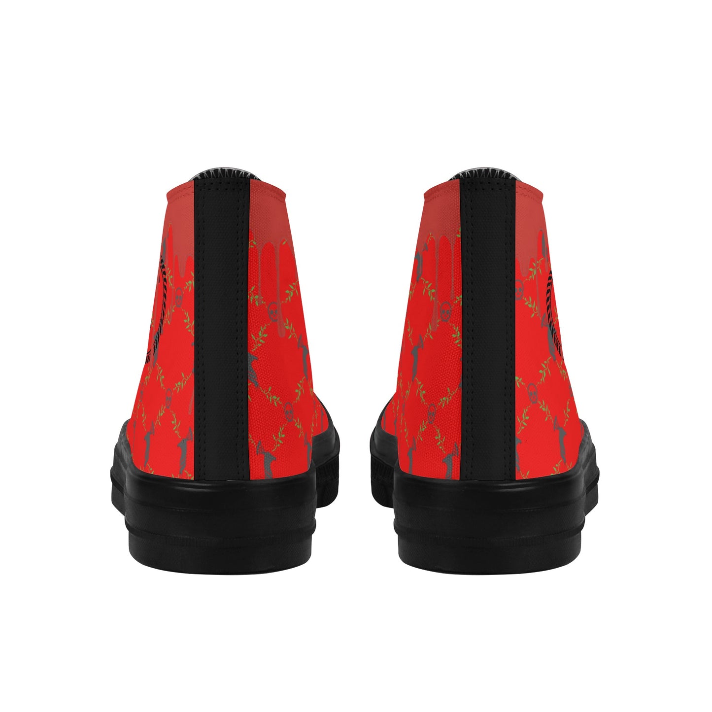 Mens Classic Red High Top Canvas Shoes