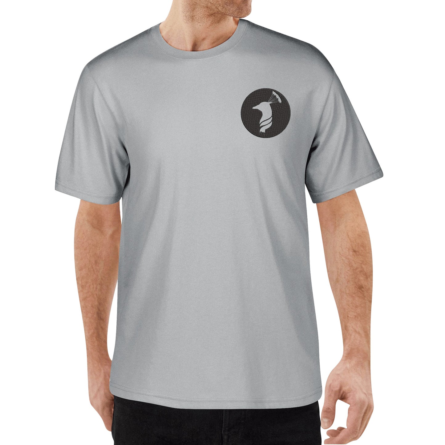 Embroidered Men's Cotton T shirt (Chest Design)