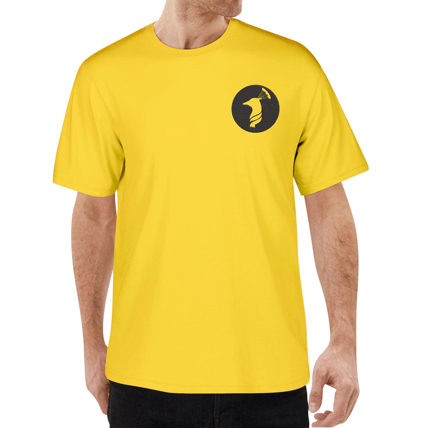 Embroidered Men's Cotton T shirt (Chest Design)