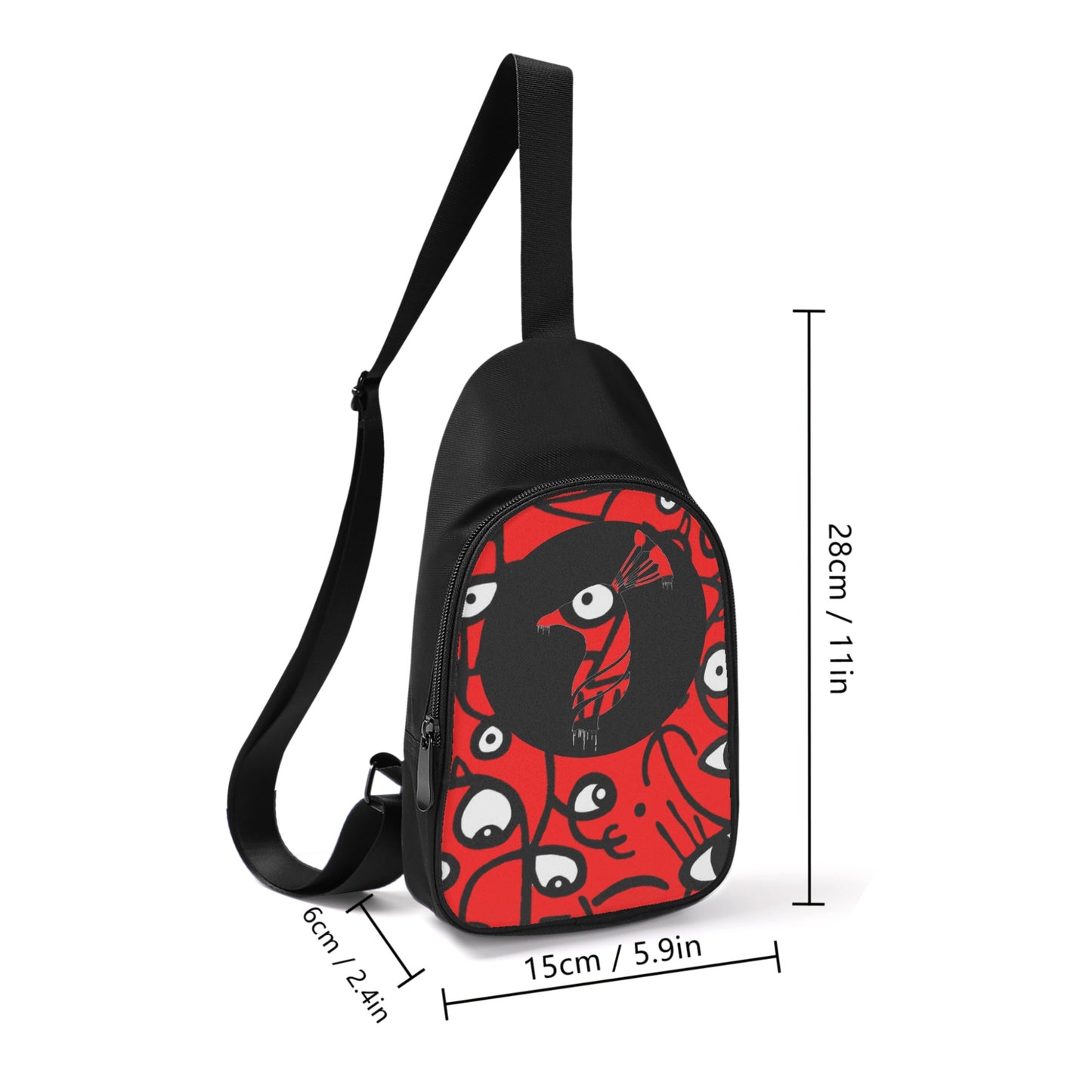 Printed + Embroidered Casual Chest Bags