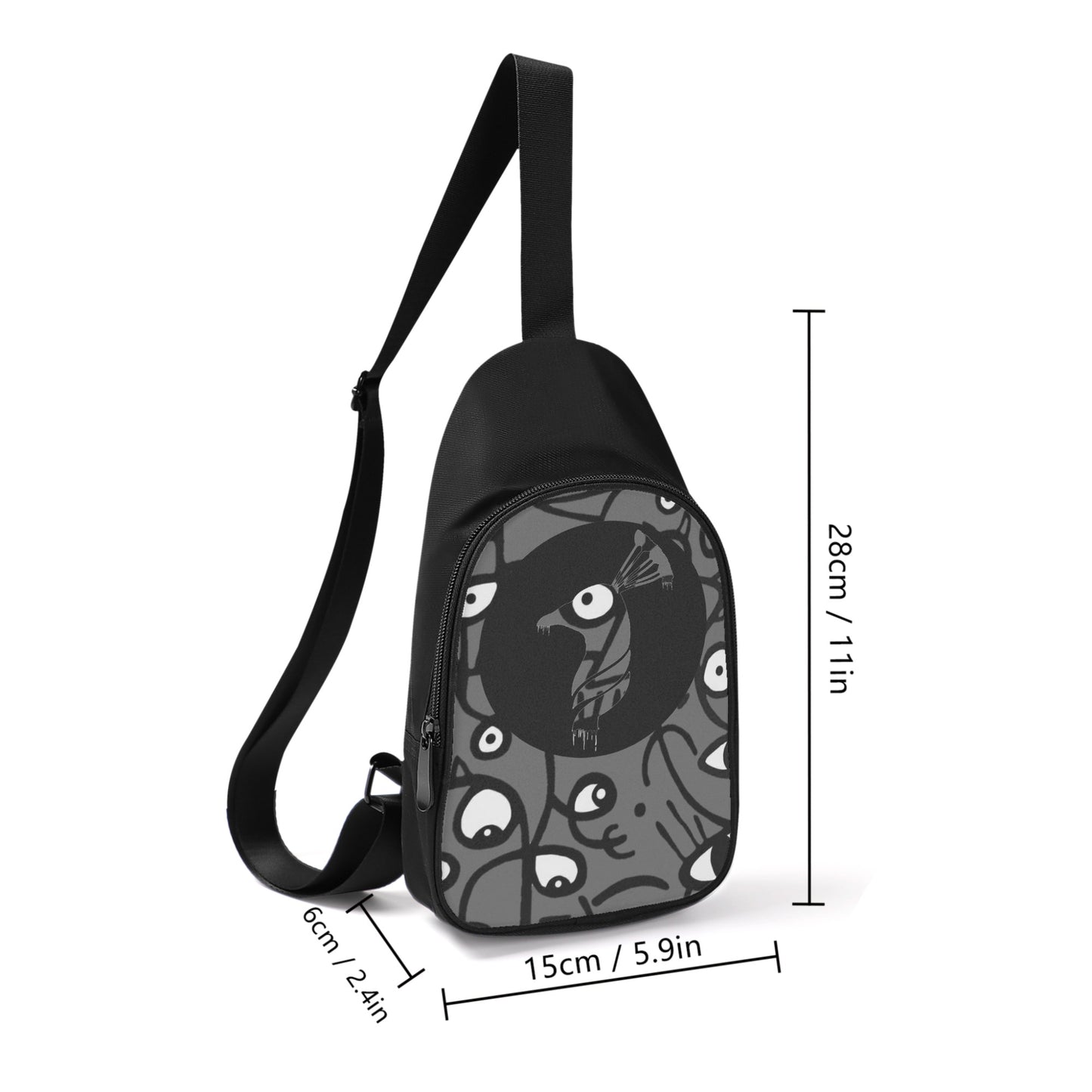 Printed + Embroidered Casual Chest Bags