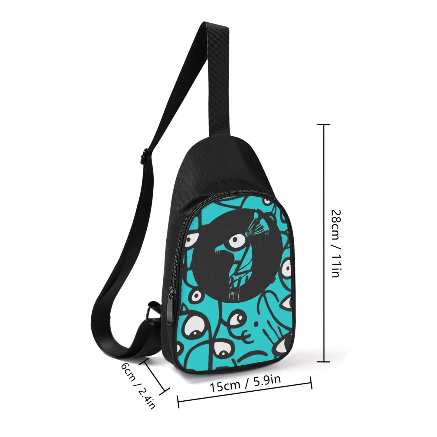 Printed + Embroidered Casual Chest Bags