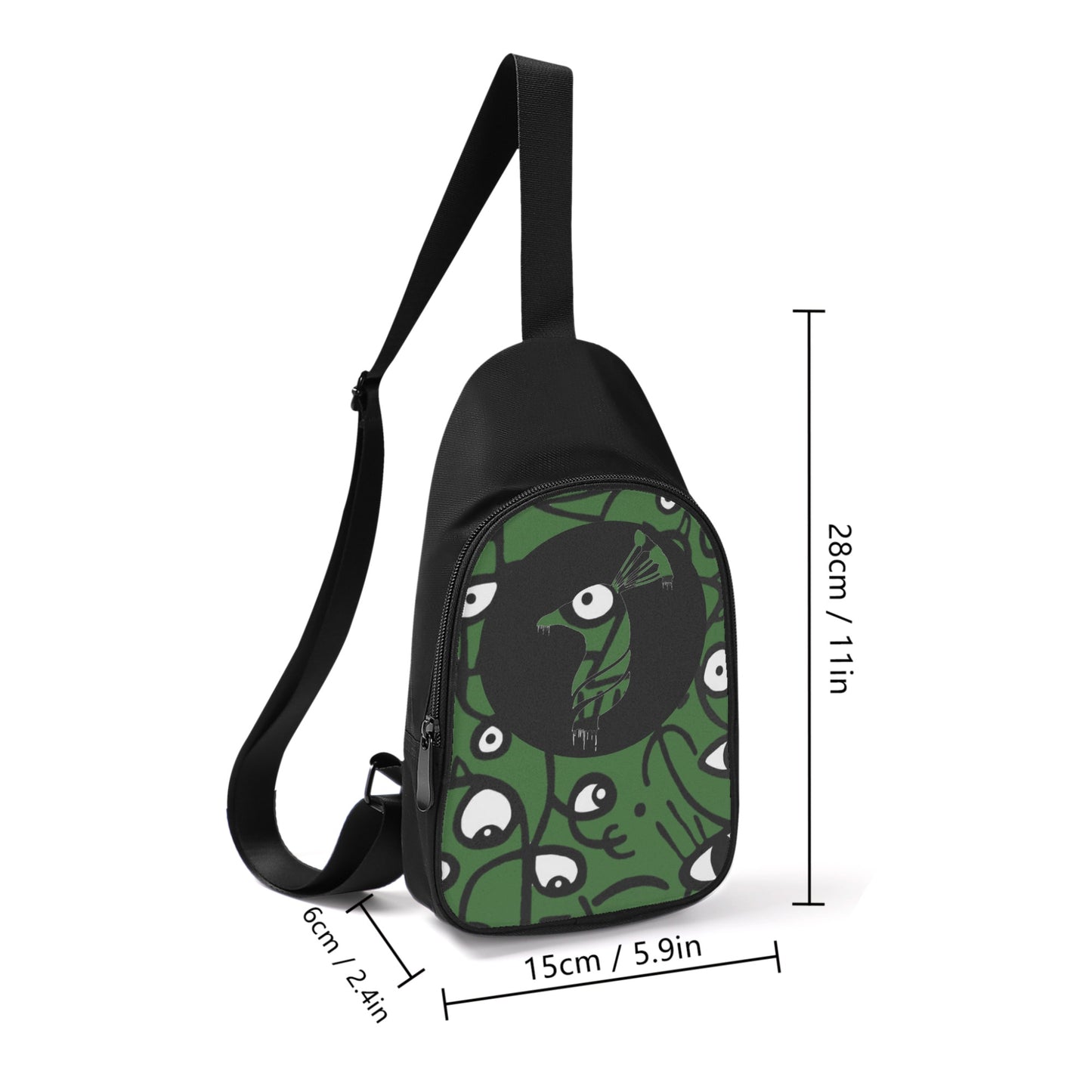 Printed + Embroidered Casual Chest Bags