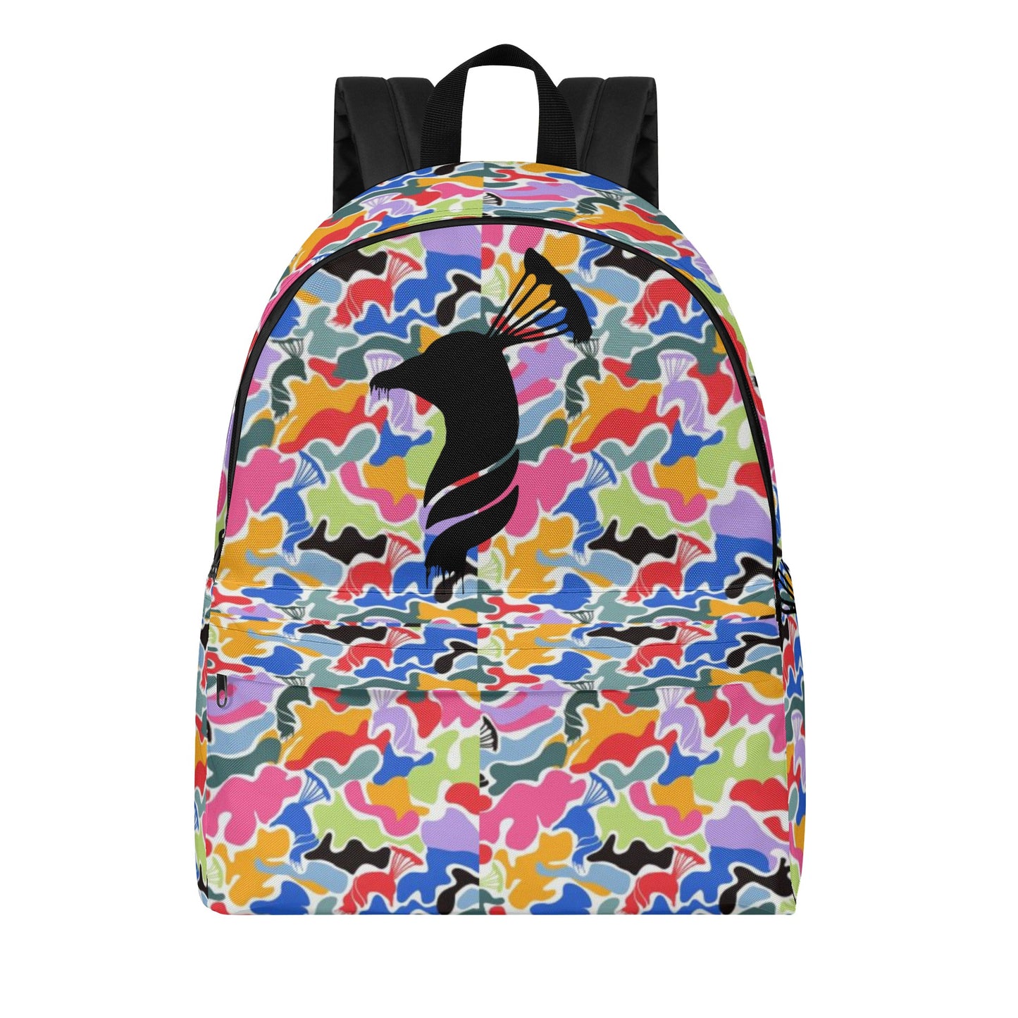 Printed + Embroidered Multi Color Camo Backpack