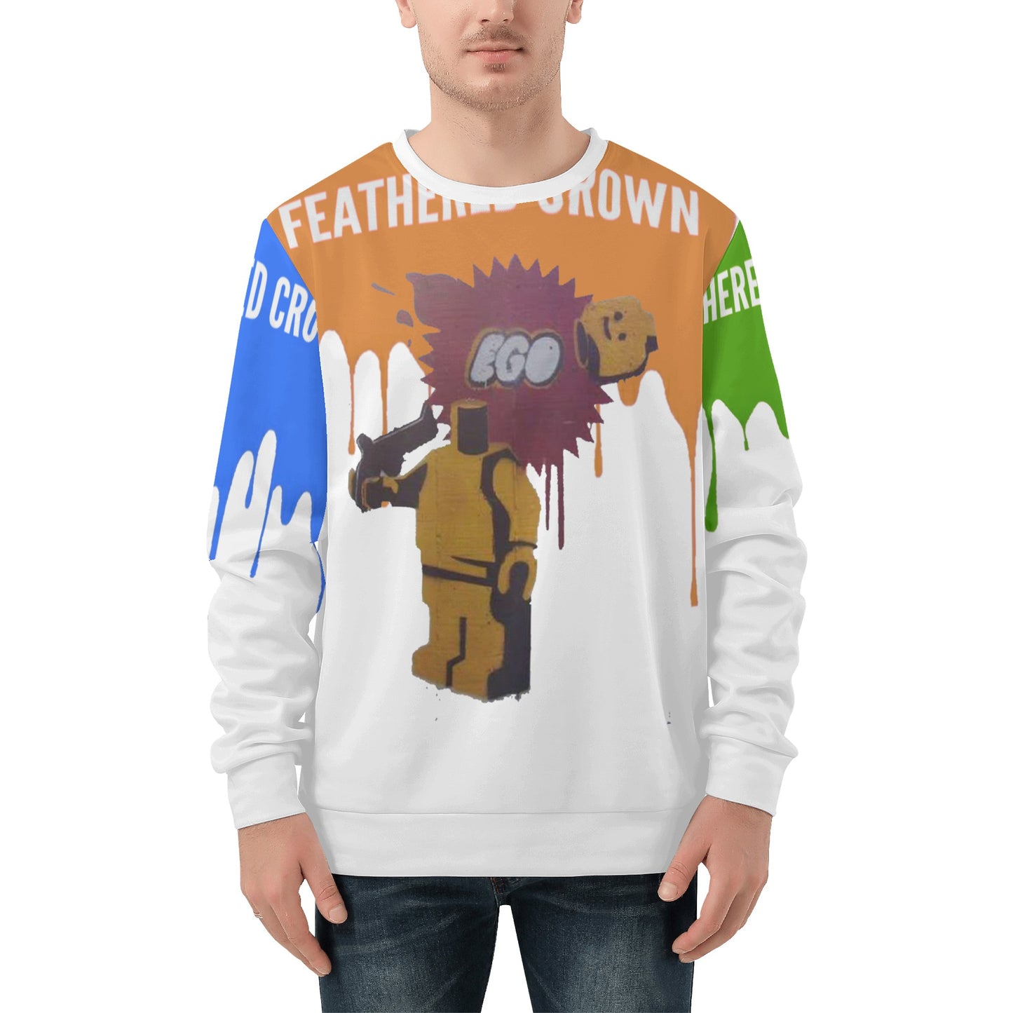 Mens All Over Print Sweater