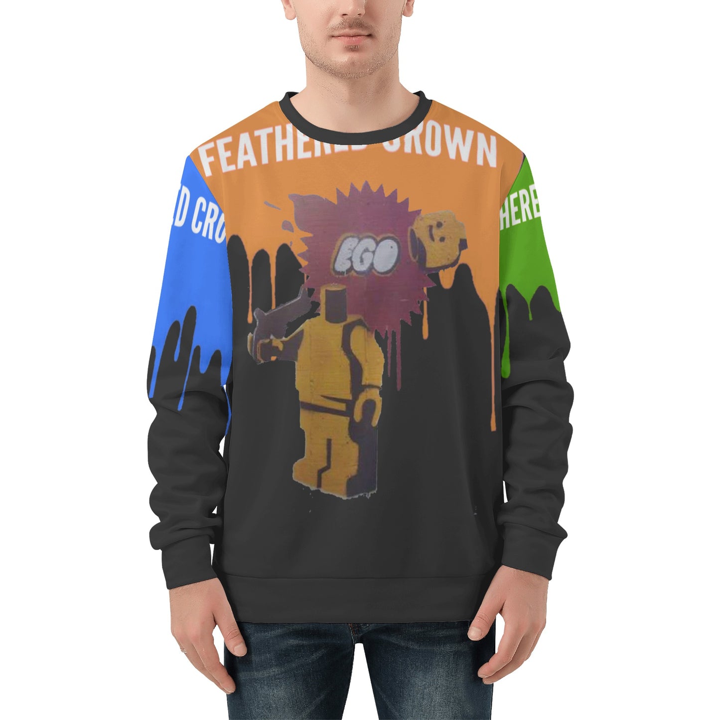 Mens All Over Print Sweater